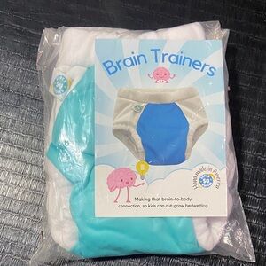 Kids Bedwetting Underwear - Teal and White